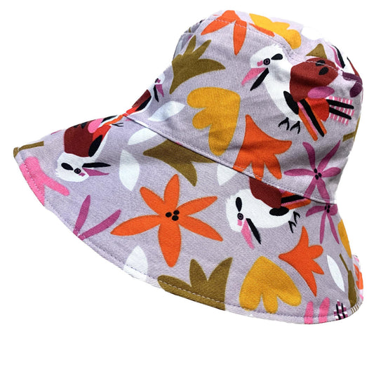 Teacups n Quilts- Kookaburra Fabric Hat- Adult Size