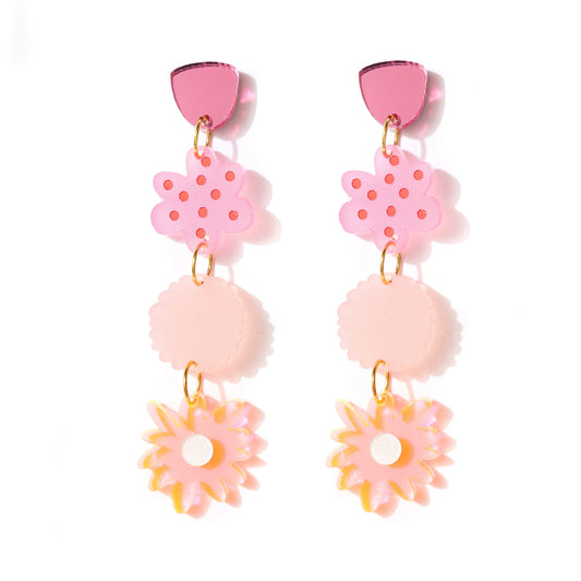 Emeldo- Zozo Floral Earrings // select colour: Pinks & oranges