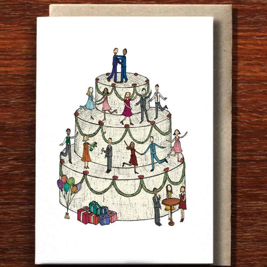 The Nonsense Maker- Wedding Cake Grooms - Greeting card