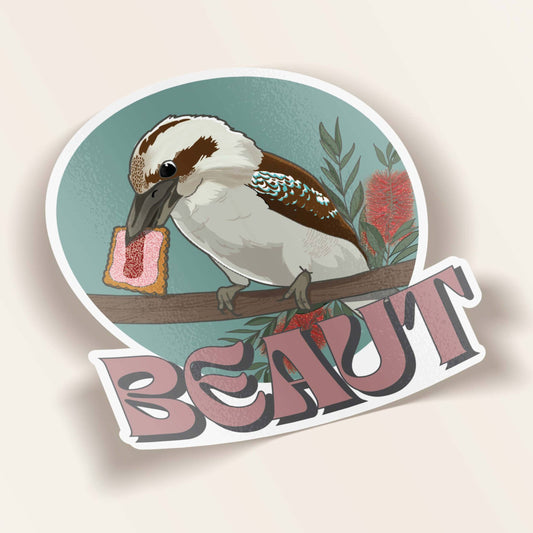 Green Mini Creative- Kookaburra with Biscuit Sticker