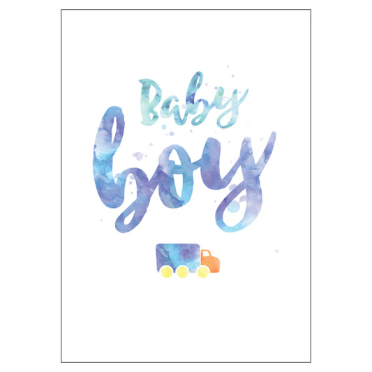 CANDLE BARK CREATIONS - WATERCOLOUR BLUE BUNDLE OF JOY Gift Card