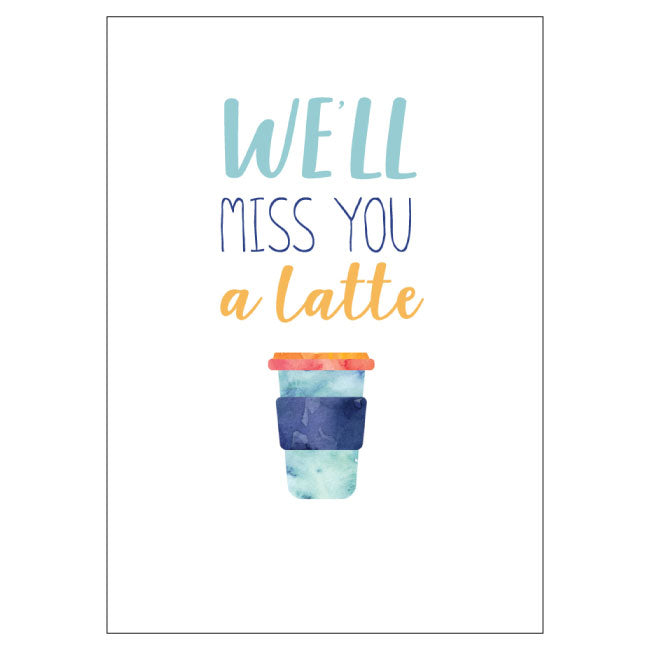 CANDLE BARK CREATIONS - MISS YOU A LATTE Jumbo Farewell Card – Makin ...