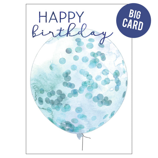 CANDLE BARK CREATIONS - CONFETTI BALLOON Jumbo Birthday Card