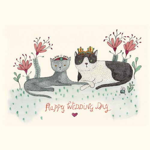 NUOVO - GABRIELLE WANG "LOVE CATS WEDDINGS DAY" GREETING CARD