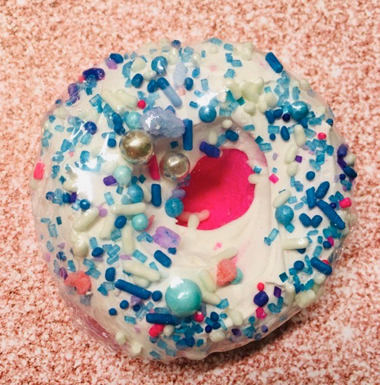 MEG'S SOAP BOUDOIR - Fairy Floss Donut Bath Bomb