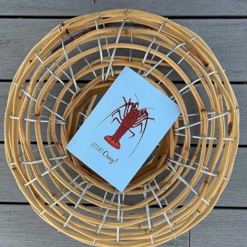 SAILFISH CREATIVE- "Let's Get Cray!" Crayfish/Lobster Greeting Card