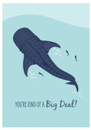 SAILFISH CREATIVE- "Big Deal" Whale Shark Greeting Card