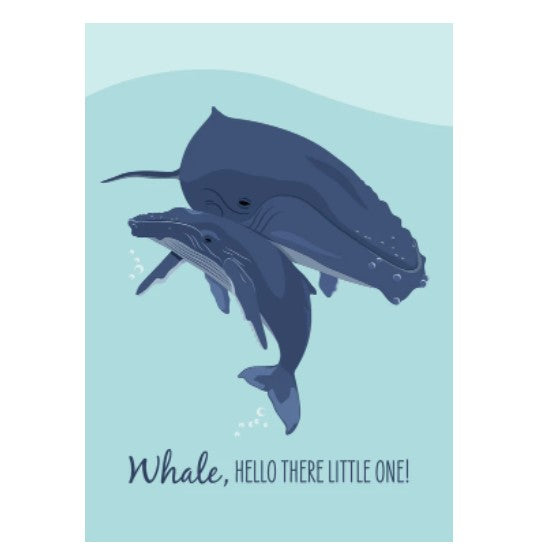 SAILFISH CREATIVE- "Whale Hello Little One" Whales Baby Card