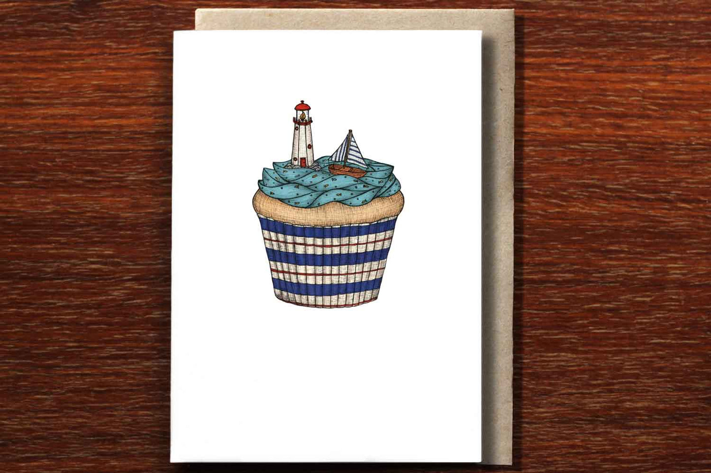 The Nonsense Maker- Cupcake Seaside - Greeting card
