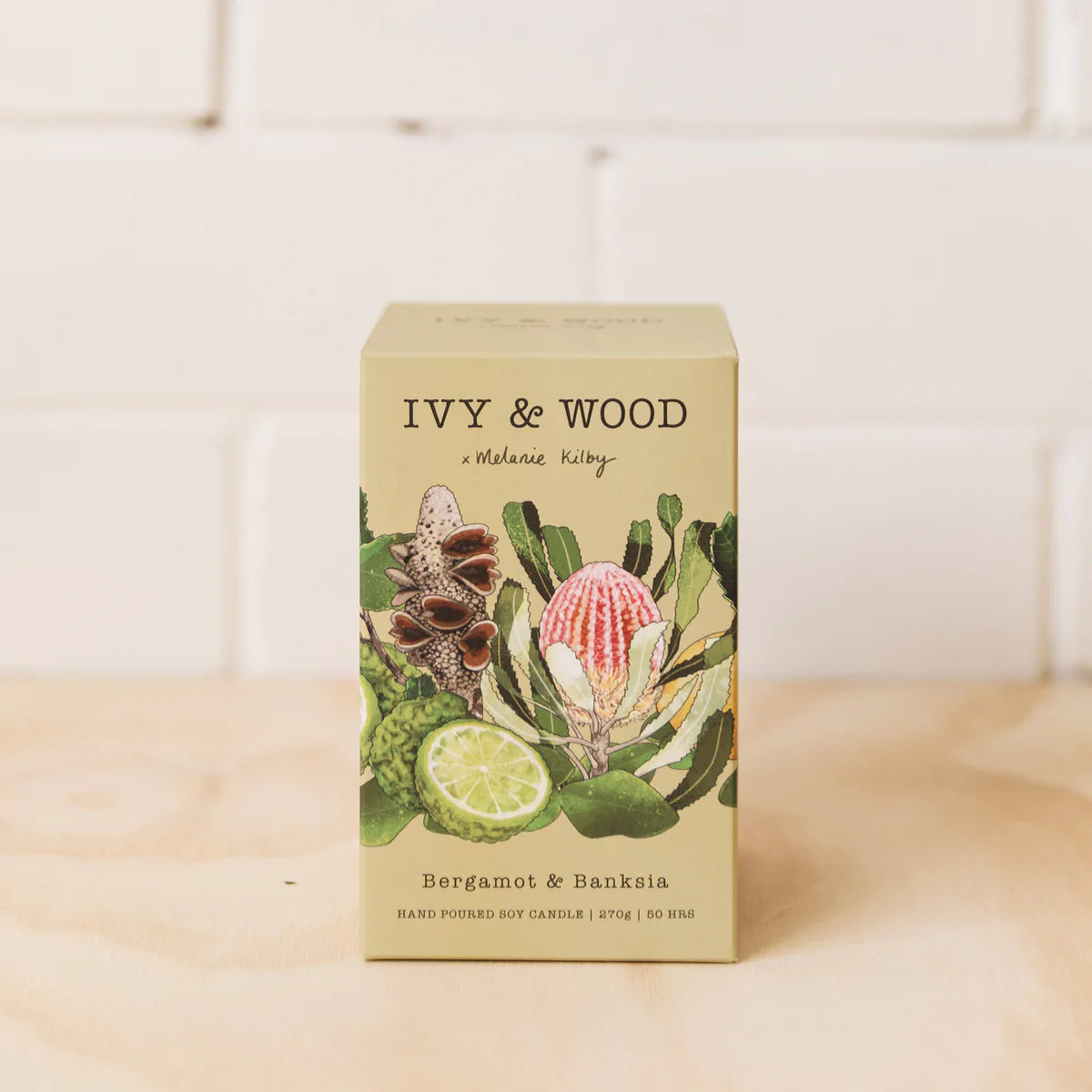 IVY & WOOD - Bergamot & Banksia Scented Candle 'Australiana' Collection