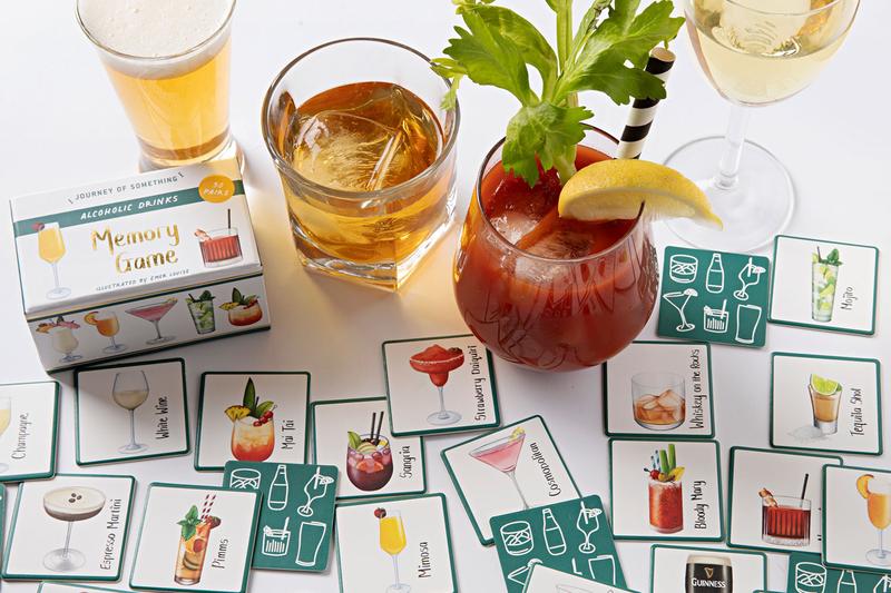 JOURNEY OF SOMETHING- ALCOHOLIC DRINKS MEMORY CARD GAME