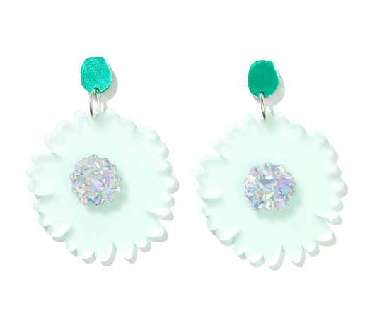 Emeldo- Florence Flower Earrings // select colour: Greens