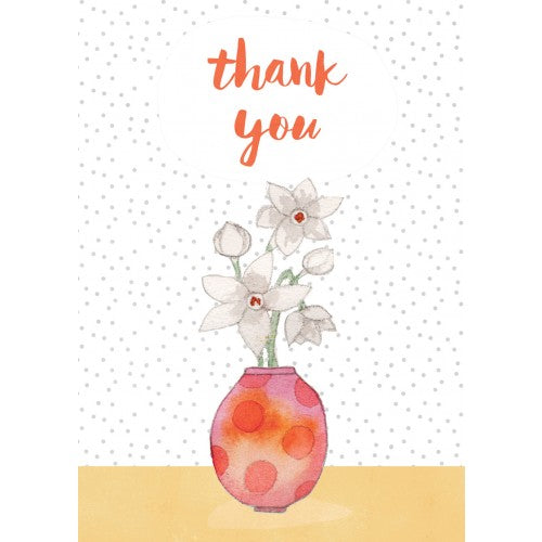 NUOVO - JESS RACKLYEFT GREETING CARD - THANK YOU VASE