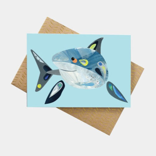 PETE CROMER - GREAT WHITE SHARK GREETING CARD