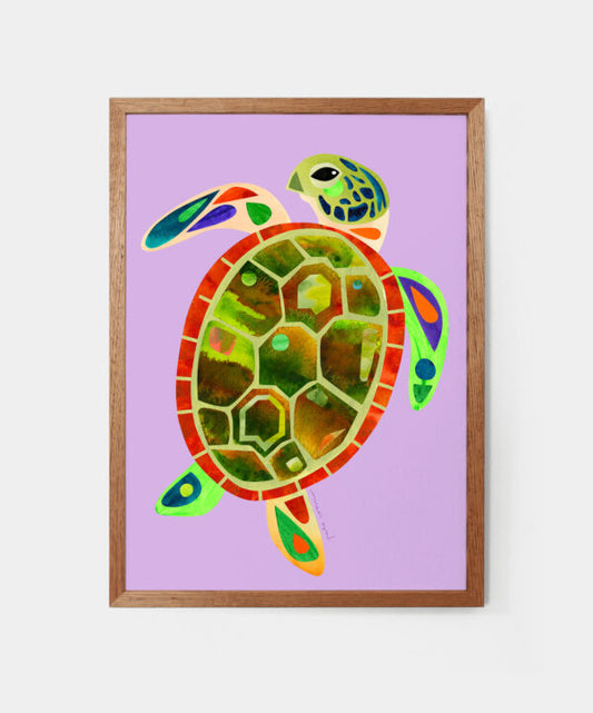 PETE CROMER - GREEN SEA TURTLE A4 FINE ART PRINT