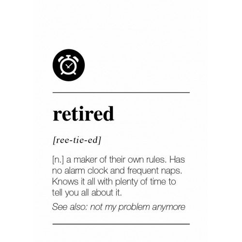 NUOVO - QUOTABLES "RETIRED" GREETING CARD