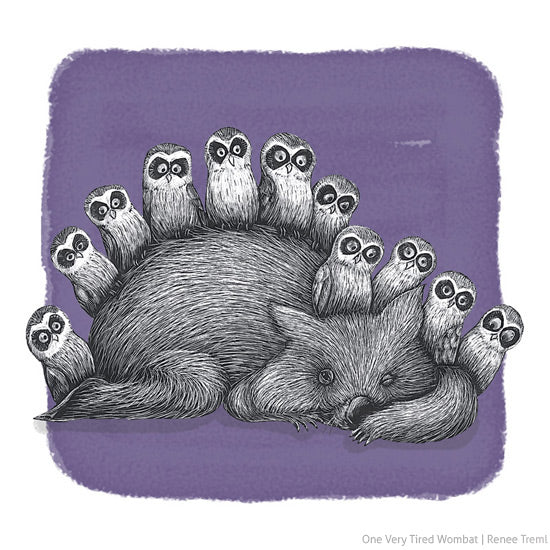 BOOKS & CO - RENEE TREML - ONE VERY TIRED WOMBAT CHILDRENS BOARD BOOK